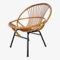 Vintage Rattan Chair, Rohe Noordwolde, 1960s -Chairly Shop a6cbc0fc c656 49a2 b20b 02a2c0c0a2aa