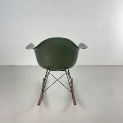 Eames Herman Miller 1950s RAR Rocking Chair In Dark Olive Green