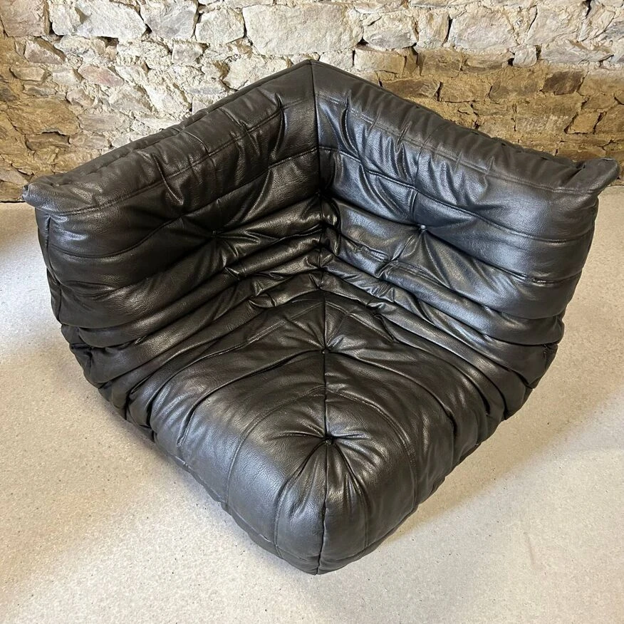Togo Leather Corner Armchair By Michel Ducaroy For Ligne Roset 8 Togo Leather Corner Armchair By Michel Ducaroy For Ligne Roset - Image 6