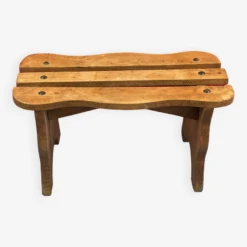 Lacemaker's Bench In Natural Wood With Openwork Seat, Popular Art -Chairly Shop a9981335 6e03 480f 930c d04c1c04f344
