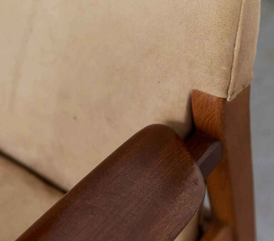 Pair Hans Olsen Easy Chairs For Verner Birkholm 14 Pair Hans Olsen Easy Chairs For Verner Birkholm - Image 12