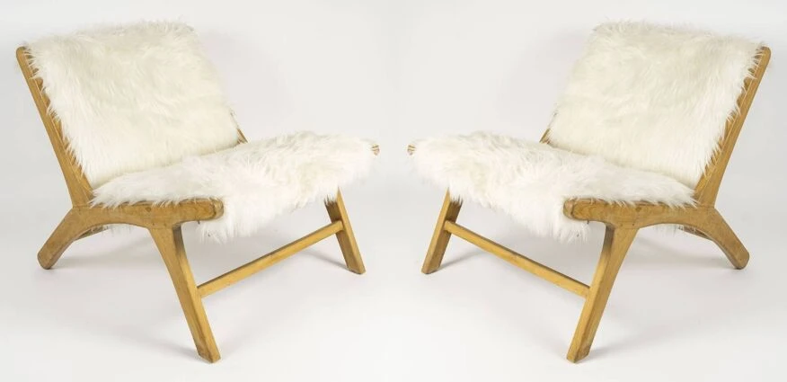 Pair Of Low Chairs By Olivier De Schrijver 6 Pair Of Low Chairs By Olivier De Schrijver - Image 4