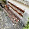 Bench In Dark Wood And White Metal -Chairly Shop b3f0075a 9a55 4e42 86ea 1fe09dcf3168