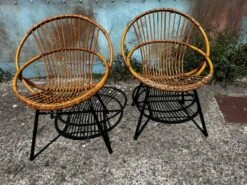 Pair Of Rattan Shell Armchairs Year 59/60 -Chairly Shop b3fc700c b705 4108 b6af 43fa9973d64f