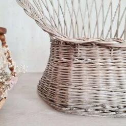 Antique Armchair In Gray Woven Wicker -Chairly Shop b40246f2 d56c 403b 92cd 9cb09d4a3895