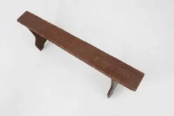 Mid-century Rustic Bench In Brown Painted Wood, France Ca. 1890 -Chairly Shop b6643bba ddc0 4e62 9a76 798c67fae306