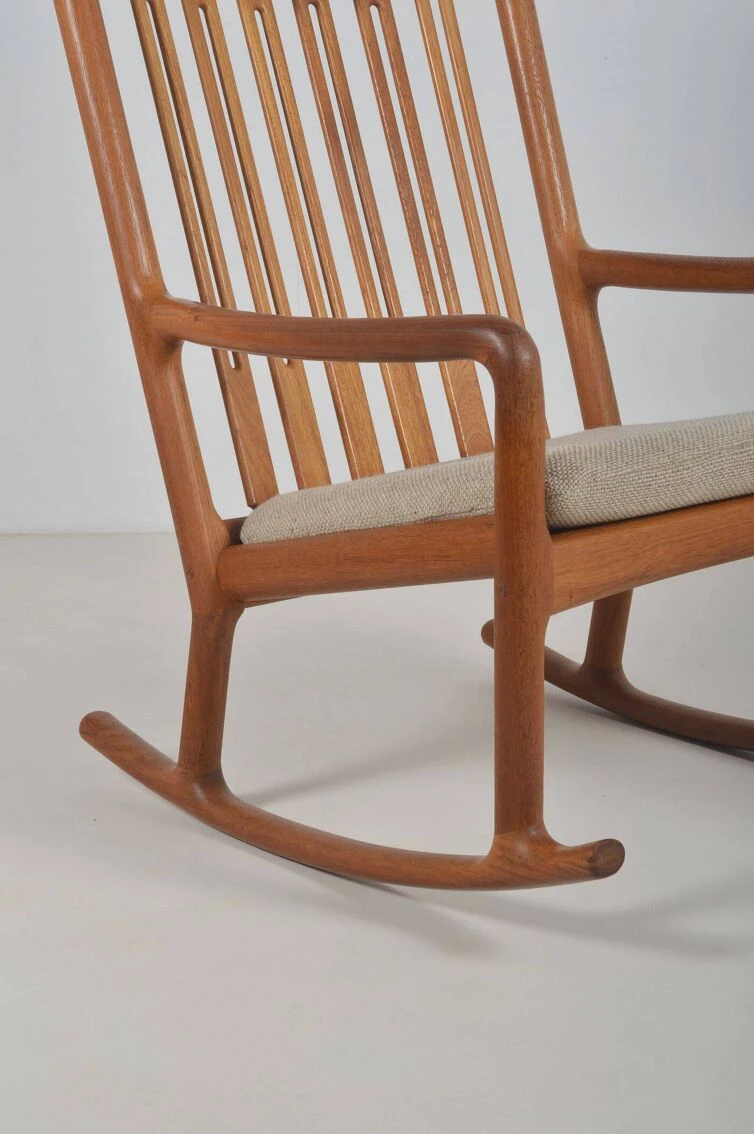Danish Rocking Chair Designed By Hans Olsen For Juul Kristensen, 1960s 10 Danish Rocking Chair Designed By Hans Olsen For Juul Kristensen, 1960s - Image 8