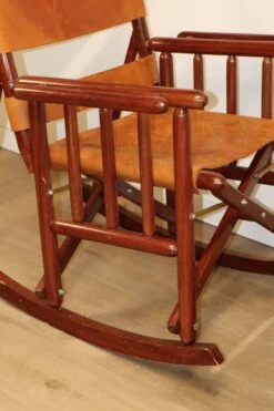 Vintage American Folding Leather And Wood Rocking Chair, 1970s 38 Vintage American Folding Leather And Wood Rocking Chair, 1970s -Chairly Shop b8b8b63f b1d8 4bbe bb07 551b91a2a49d