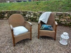 Pair Of Rattan And Wood Armchairs 27 Pair Of Rattan And Wood Armchairs -Chairly Shop b94e3226 1286 4421 a0e4 5d31dc7ca4e9