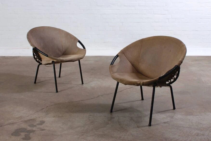 Vintage 2er Set Ballonsessel Lusch Mid Century 50er 60er 70er 14 Vintage 2er Set Ballonsessel Lusch Mid Century 50er 60er 70er - Image 12