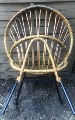 Vintage Bamboo Rattan Shell Armchair From The 60s -Chairly Shop ba9682da 9558 44b3 8e0d 18a1f4f7e4a6