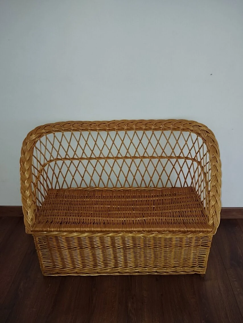 Vintage Wicker Chest Bench For Children 6 Vintage Wicker Chest Bench For Children - Image 4