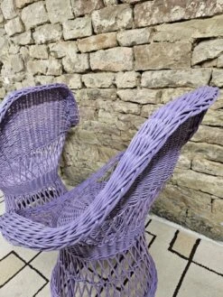 Pair Of Wicker Rattan Armchairs 1960