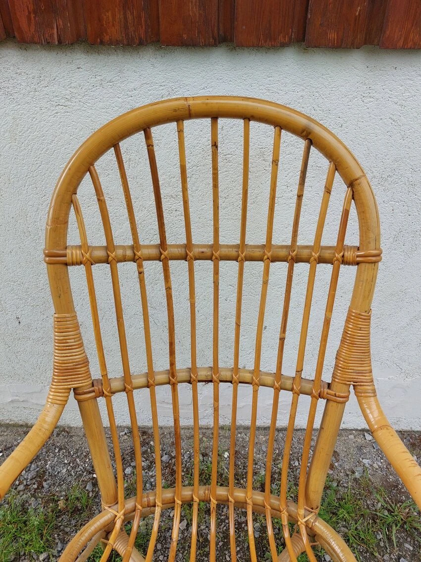 Wicker Armchair, Bamboo Wood 9 Wicker Armchair, Bamboo Wood - Image 7