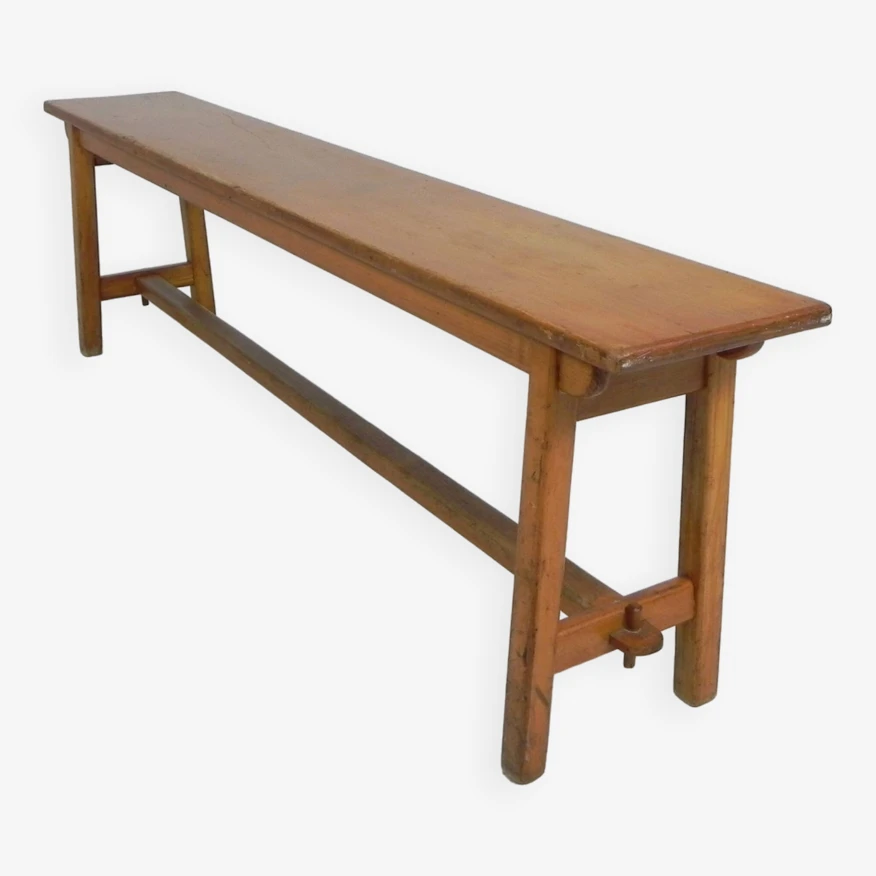 150 Cm Long Wooden Bench, 1950s 4 150 Cm Long Wooden Bench, 1950s - Image 2