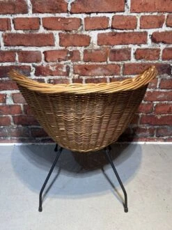 Wicker And Metal Armchair