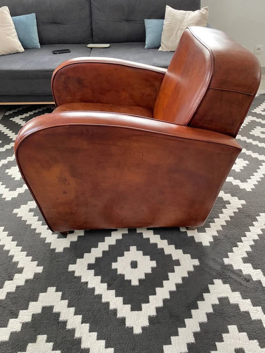 Pair Of Art Deco Club Armchairs 8 Pair Of Art Deco Club Armchairs - Image 6