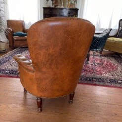 Chesterfield Style Cognac Leather Armchair -Chairly Shop c05e1ae4 f87f 4fc1 8a4f 5017f135fe44