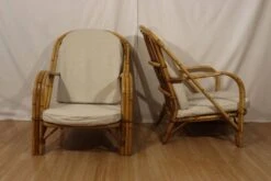Pair Of Audoux Minnet Rattan Armchairs