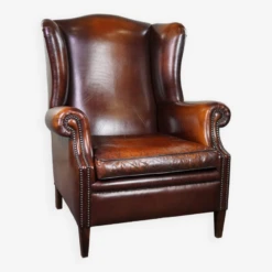 Luxurious Large Sheep Leather Wingback Armchair With Beautiful Colors And Amazing Patina 23 Luxurious Large Sheep Leather Wingback Armchair With Beautiful Colors And Amazing Patina -Chairly Shop c3396589 60fe 4975 9b19 a0cd30591a21