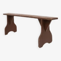 Mid-century Rustic Bench In Brown Painted Wood, France Ca. 1890 -Chairly Shop c3496126 e446 478c bdb2 29be7b236ba7