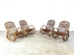 Vintage Bamboo Rocking Chairs, 1960s, Set Of 4 -Chairly Shop c41e1dbb 6cce 4b96 a1bc 9cf832a59f43