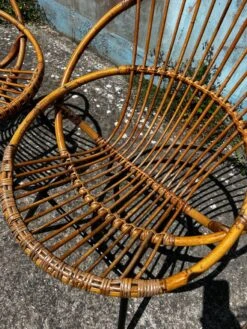 Pair Of Rattan Shell Armchairs Year 59/60 -Chairly Shop c54e9db6 cc83 4cc4 b39b 37b36b225fb7