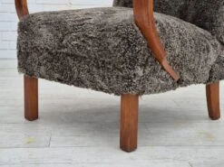 1950s, Danish Design, Reupholstered Armchair, Genuine Sheepskin "Wellington". 34 1950s, Danish Design, Reupholstered Armchair, Genuine Sheepskin "Wellington". -Chairly Shop c598d6c4 b95c 44a3 9e21 ecc46ad82483