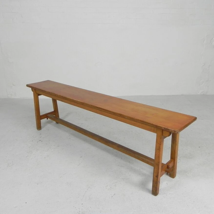 150 Cm Long Wooden Bench, 1950s 20 150 Cm Long Wooden Bench, 1950s - Image 18