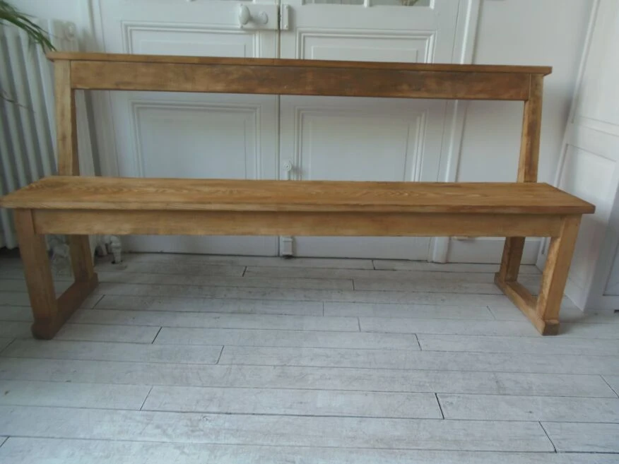 Church Bench, End Of Bed In Pitch Pine With Light Oak Waxed Finish. 8 Church Bench, End Of Bed In Pitch Pine With Light Oak Waxed Finish. - Image 6