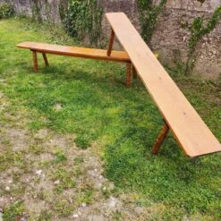 Pair Of Vintage Brutalist Farm Benches 50/60 Long Length -Chairly Shop c74c6c1a 6889 4254 a84e 3e346b894c13