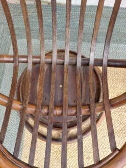 Pair Of Round Armchairs, Shell, Rattan, Wicker, Bamboo Wood -Chairly Shop c9c51843 8993 4ba9 b133 6d5cdbd663ce