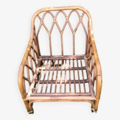 Vintage 60s/70s Bamboo Rattan Armchair -Chairly Shop cafbbc7e 545c 4569 a7bf 4e40e1620337