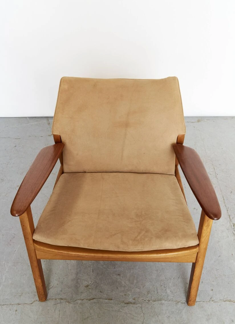 Pair Hans Olsen Easy Chairs For Verner Birkholm 18 Pair Hans Olsen Easy Chairs For Verner Birkholm - Image 16