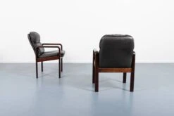 Set Of 6 Black Leather Armchairs From Dyrlund, 1980’s Denmark -Chairly Shop cdaf6735 5143 41d3 ba49 2a331f1b5066