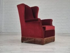 1970s, Danish Highback Wingback Armchair, Original Condition, Furniture Velour, Ash Wood. 32 1970s, Danish Highback Wingback Armchair, Original Condition, Furniture Velour, Ash Wood. -Chairly Shop ce588d01 7ba9 4f59 b14a 7fe5e3219a51