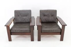 1970s Pair Of Leather Armchairs By Lepofinn, Finland -Chairly Shop cf028348 e2f6 4d3d b82f 1bbfd590fe37