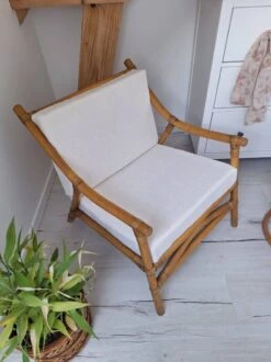 Bamboo And Terry Fabric Armchair -Chairly Shop cf2f7af7 603f 483c 86c6 c7a1e5c3fd5a