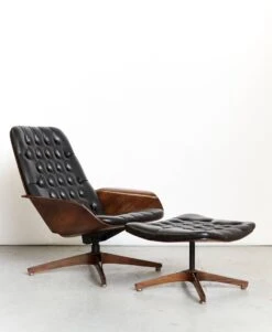 George Mulhauser Lounge Chair & Ottomane "Mr.Chair II" For Plycraft -Chairly Shop cfb31c91 04a8 4478 a626 0c1e6800c324