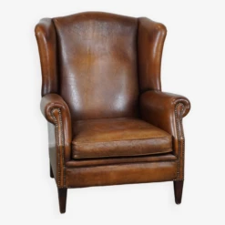 Especially Comfortable Wingback Chair Made Of Sheepskin Leather, Stunning Colors -Chairly Shop d0be70e9 8583 4183 afa7 5cff397ca493