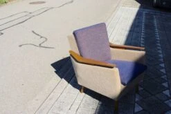 Vintage Italian Armchair Bomrang Armrest