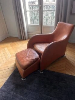 Leather Armchair And Ottoman Loge, Gerard Van Den Berg, For Montis -Chairly Shop d10be244 2025 4ec9 adb0 4981d8fd743b