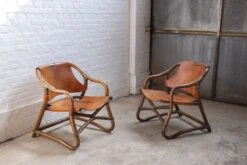 2x Horsnæs "Manilla" Lounge Chairs In Stained Bamboo And Saddle Leather, 1960s Denmark 31 2x Horsnæs "Manilla" Lounge Chairs In Stained Bamboo And Saddle Leather, 1960s Denmark -Chairly Shop d2224f31 09d2 463b 9e73 f6db050cd88e