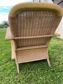 Vintage Rattan Armchair Art Deco Style Ep 30/40 -Chairly Shop d2617233 c98c 4e2d 90b6 6ea66caf778d
