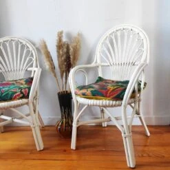Pair Of Vintage Rattan Armchairs 1970 24 Pair Of Vintage Rattan Armchairs 1970 -Chairly Shop d4a69655 a3a8 4db0 9453 9a9c998be48c