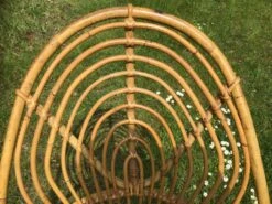 Vintage Ovoid-shaped Rattan Armchair. -Chairly Shop d7658d08 e22b 43d8 af53 6c4e5eb1bbfb