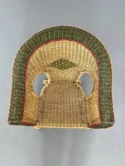 Cabriolet Style Armchair In Rattan, Wicker And Green And Red Edging 19 Cabriolet Style Armchair In Rattan, Wicker And Green And Red Edging -Chairly Shop db23f9a3 4645 4226 a536 36641c748911