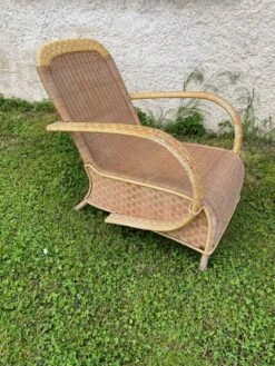 Vintage Rattan Armchair Art Deco Style Ep 30/40 -Chairly Shop db29cc3a 67a3 49f7 82f9 3b914d29b94f