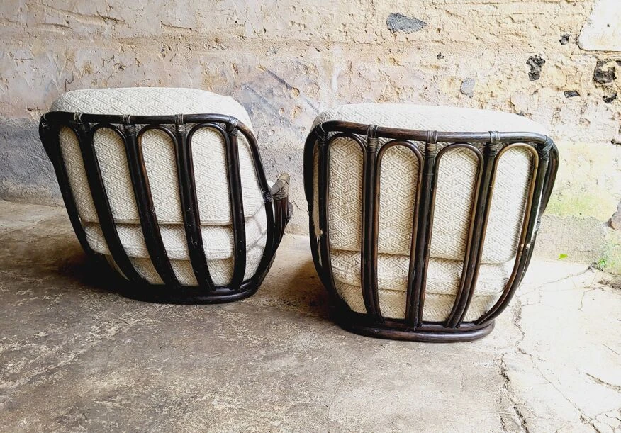 Rattan Fireside Chairs 1970s (*2) 10 Rattan Fireside Chairs 1970s (*2) - Image 8