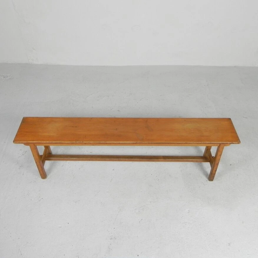 150 Cm Long Wooden Bench, 1950s 10 150 Cm Long Wooden Bench, 1950s - Image 8
